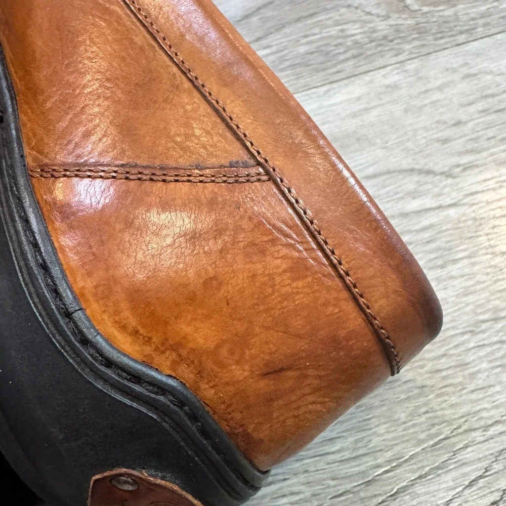 Bragano by Cole Haan Mens‎ 10.5 M Brown Tan Leather Kiltie Tassel Loafers Italy